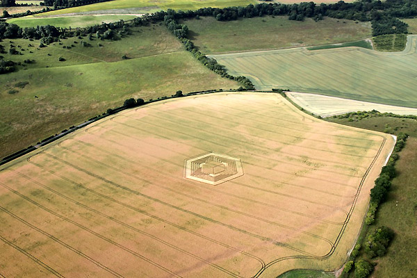 Fosbury, Wiltshire crop circle, aerial photo 4