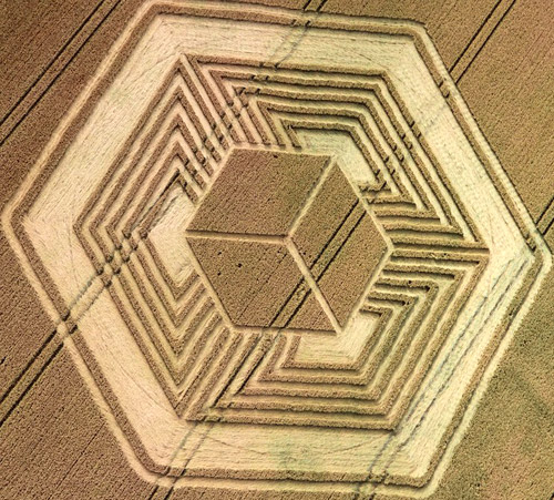 Fosbury, Wiltshire crop circle, aerial photo 19