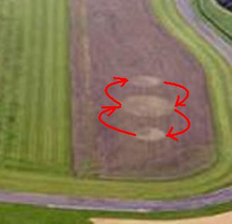 Goodwood Race Course, Sussex crop circle, aerial photo 7