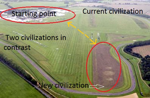 Goodwood Race Course, Sussex crop circle, aerial photo 8
