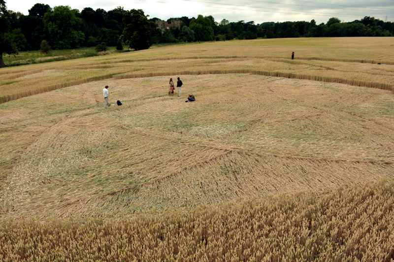 Guys Cliffe, Warwickshire crop circle, aerial photo 68