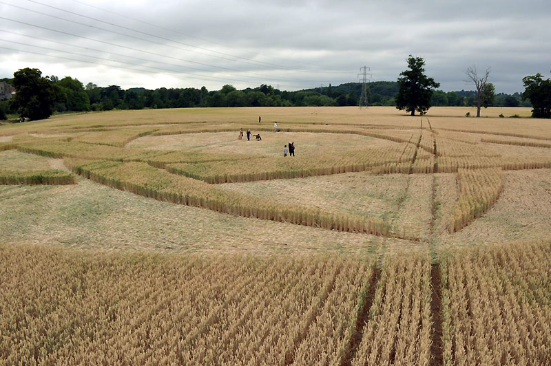 Guys Cliffe, Warwickshire crop circle, aerial photo 67