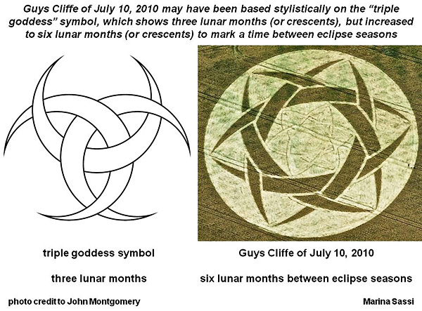 Guys Cliffe, Warwickshire crop circle, aerial photo 34