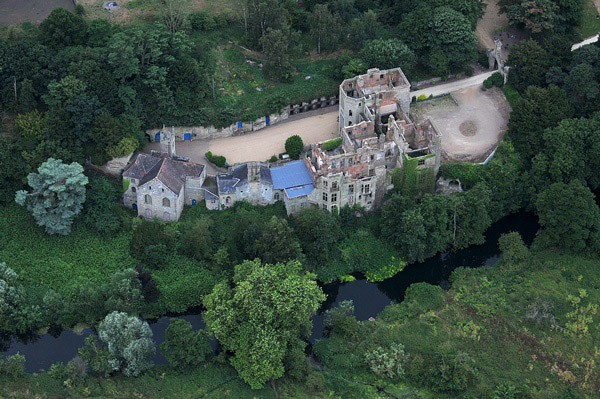 Guys Cliffe, Warwickshire crop circle, aerial photo 6