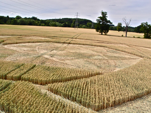 Guys Cliffe, Warwickshire crop circle, aerial photo 72