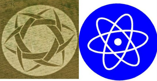 Guys Cliffe, Warwickshire crop circle, aerial photo 45