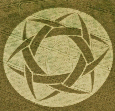Guys Cliffe, Warwickshire crop circle, aerial photo 61