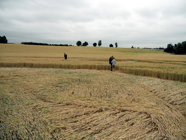 Guys Cliffe, Warwickshire crop circle, aerial photo 80
