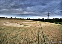 Guys Cliffe, Warwickshire crop circle, aerial photo 86