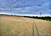 Guys Cliffe, Warwickshire crop circle, aerial photo 93
