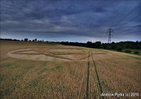 Guys Cliffe, Warwickshire crop circle, aerial photo 88