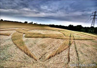 Guys Cliffe, Warwickshire crop circle, aerial photo 87