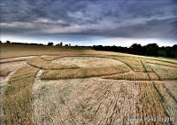Guys Cliffe, Warwickshire crop circle, aerial photo 85