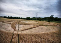 Guys Cliffe, Warwickshire crop circle, aerial photo 84