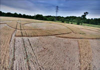 Guys Cliffe, Warwickshire crop circle, aerial photo 91