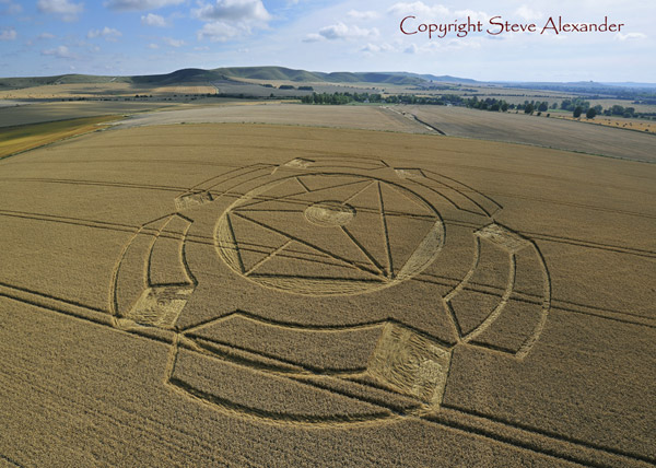 Horton, Wiltshire crop circle, aerial photo 7