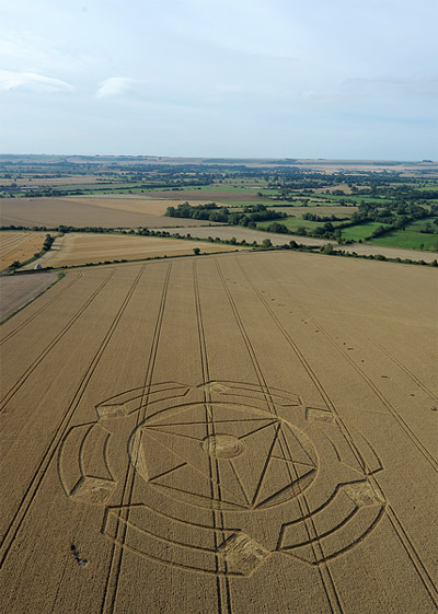 Horton, Wiltshire crop circle, aerial photo 2