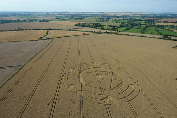 Horton, Wiltshire crop circle, aerial photo 5