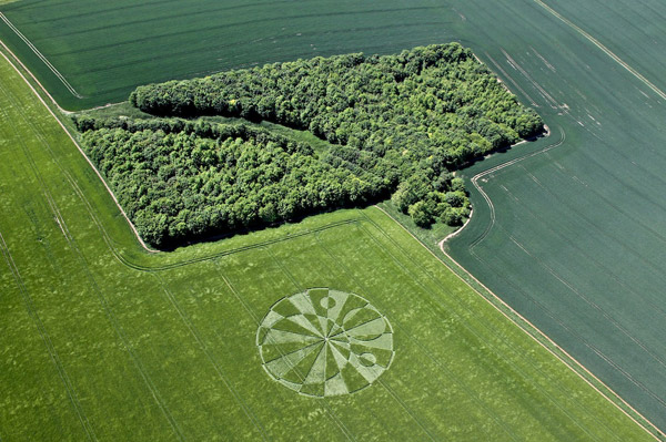 Liddington Castle, Wiltshire crop circle, aerial photo 10