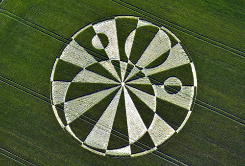 Liddington Castle, Wiltshire crop circle, aerial photo 14