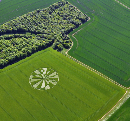 Liddington Castle, Wiltshire crop circle, aerial photo 96