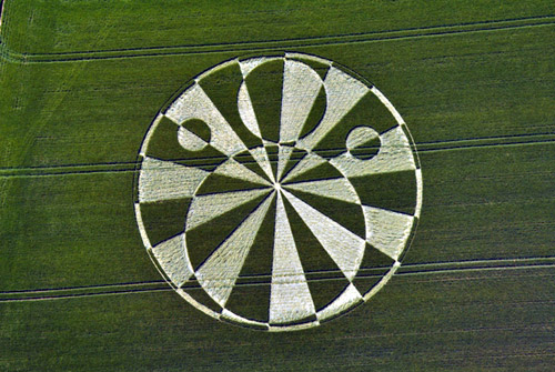 Liddington Castle, Wiltshire crop circle, aerial photo 20