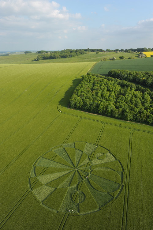 Liddington Castle, Wiltshire crop circle, aerial photo 16