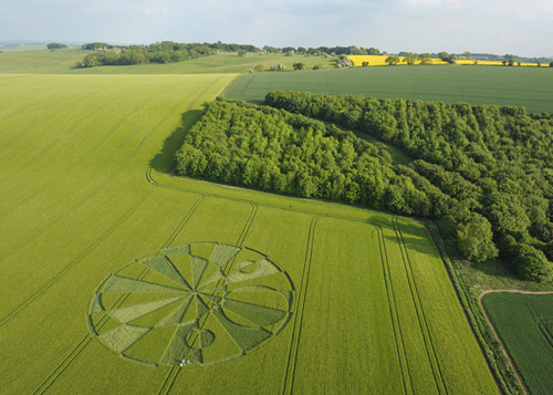 Liddington Castle, Wiltshire crop circle, aerial photo 102