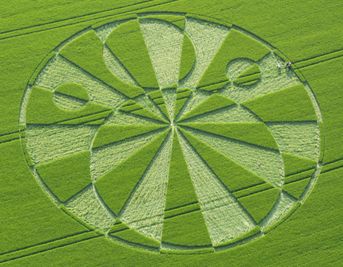 Liddington Castle, Wiltshire crop circle, aerial photo 83