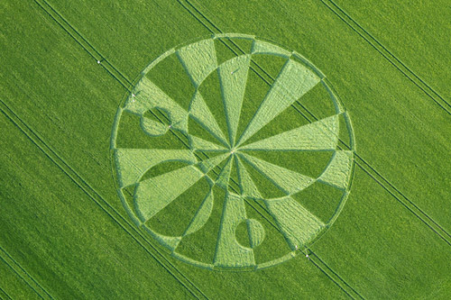 Liddington Castle, Wiltshire crop circle, aerial photo 19