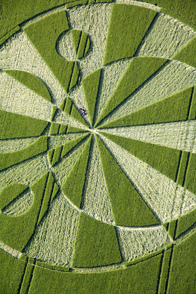 Liddington Castle, Wiltshire crop circle, aerial photo 12