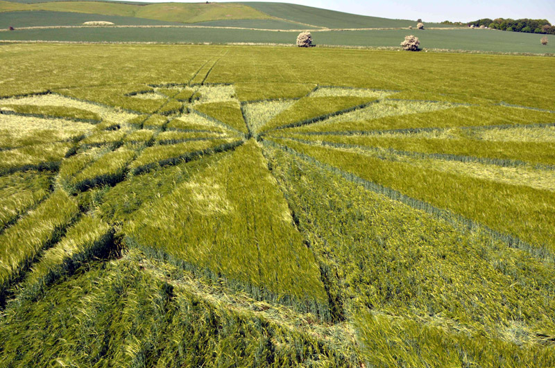 Liddington Castle, Wiltshire crop circle, aerial photo 99