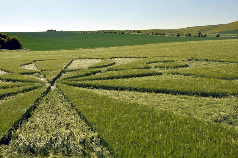 Liddington Castle, Wiltshire crop circle, aerial photo 101