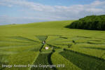 Liddington Castle, Wiltshire crop circle, aerial photo 107