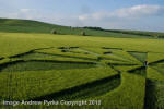 Liddington Castle, Wiltshire crop circle, aerial photo 104