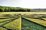 Liddington Castle, Wiltshire crop circle, aerial photo 119