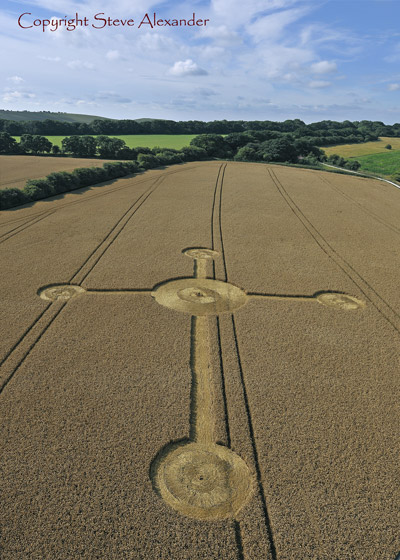 Lurkeley Hill, Wiltshire crop circle, aerial photo 10