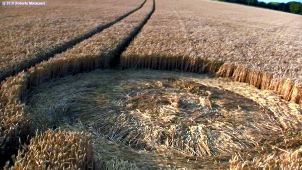 Lurkeley Hill, Wiltshire crop circle, aerial photo 62
