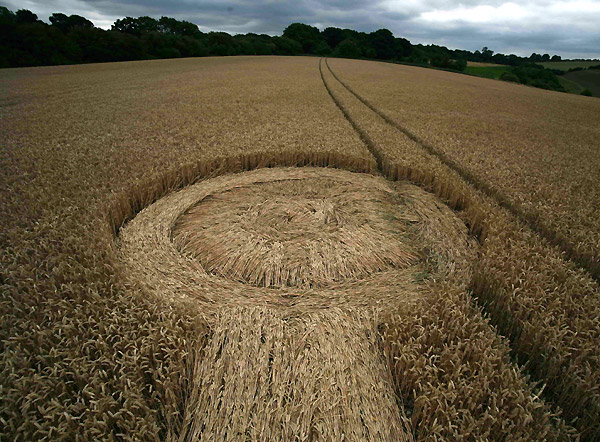 Lurkeley Hill, Wiltshire crop circle, aerial photo 32