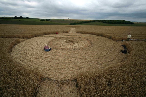 Lurkeley Hill, Wiltshire crop circle, aerial photo 29