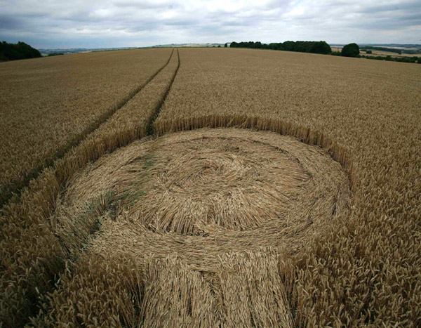 Lurkeley Hill, Wiltshire crop circle, aerial photo 34
