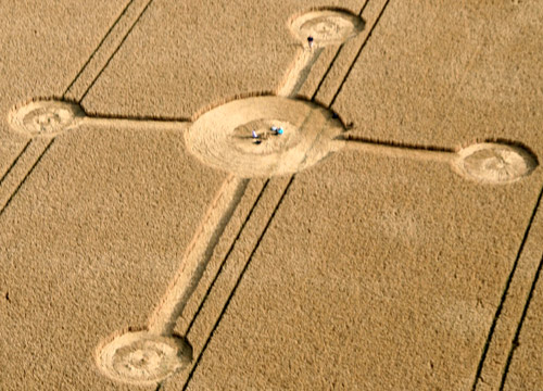 Lurkeley Hill, Wiltshire crop circle, aerial photo 7