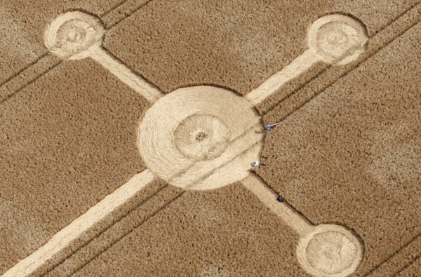 Lurkeley Hill, Wiltshire crop circle, aerial photo 5