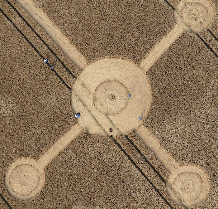 Lurkeley Hill, Wiltshire crop circle, aerial photo 2