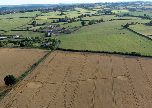 Mudford, Somerset crop circle, aerial photo 2