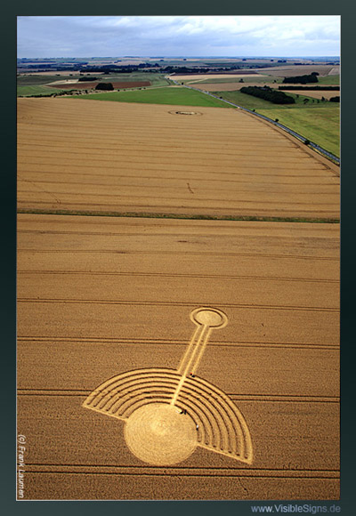 Northdowns, Wiltshire crop circle, aerial photo 5