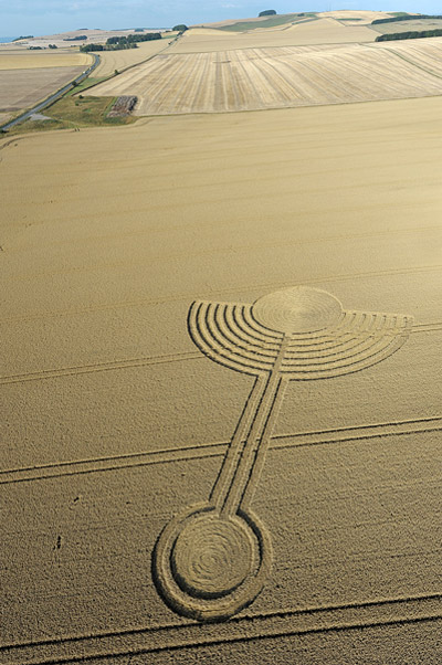 Northdowns, Wiltshire crop circle, aerial photo 9