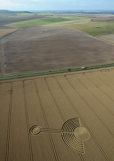 Northdowns, Wiltshire crop circle, aerial photo 10