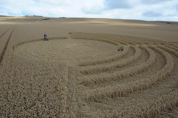 Northdowns, Wiltshire crop circle, aerial photo 44