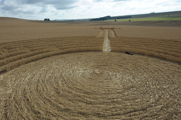 Northdowns, Wiltshire crop circle, aerial photo 45